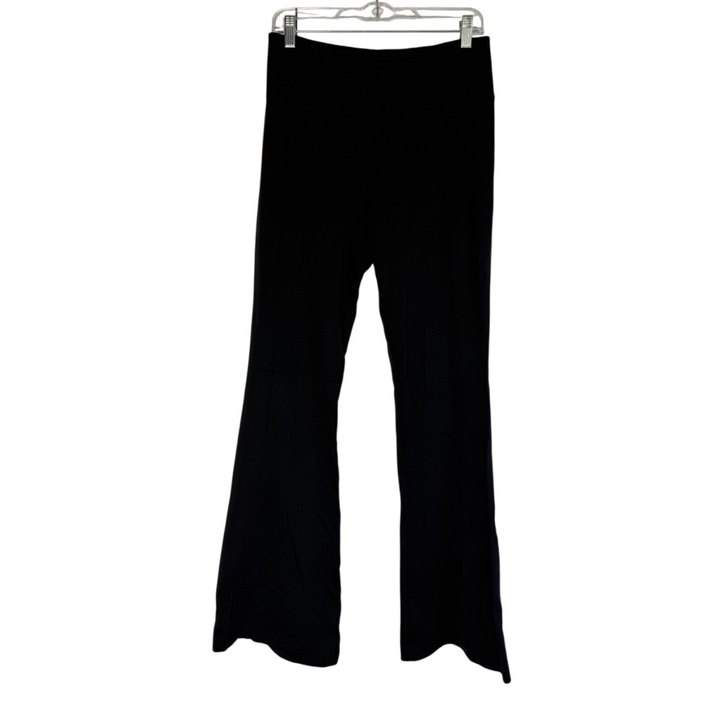 Athleta Delancey Flare Pants Womens M Black‎ Yoga Travel Athleisure Pockets